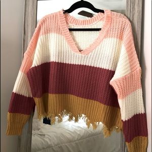 Color block sweater